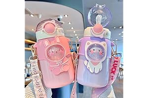 Kawaii Bear Water Bottle With Straw