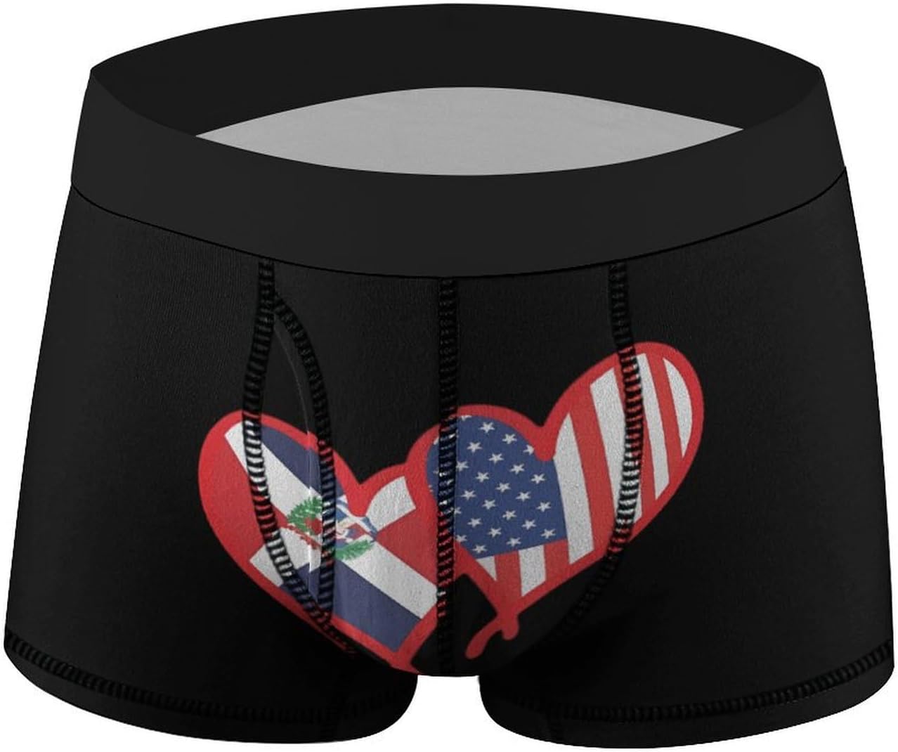 U.S. Dominican Republic Flag Novelty Men's Trunks Soft Breathable Underwear Patterned Stretch Briefs