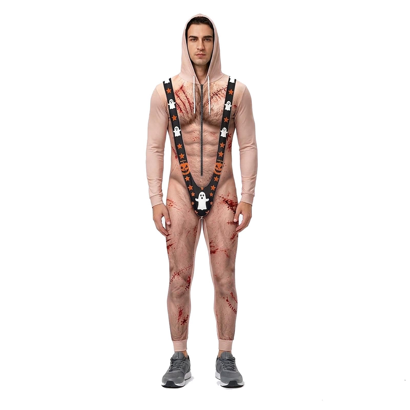 Halloween Onesie Adult Men, Men'S Halloween Costume Funny 3D Print Borat