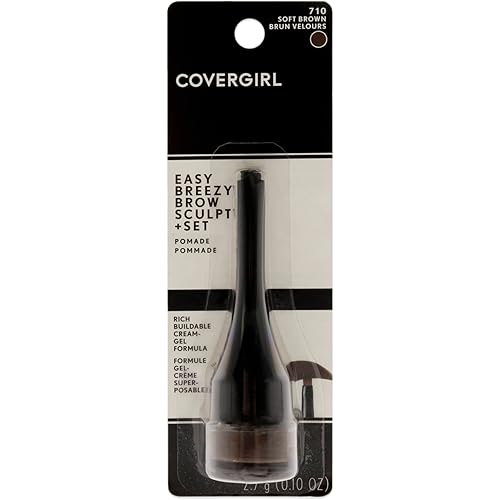 Covergirl Easy Breezy Brow Sculpt and Set Pomade, Soft Brown, 0.44 Fl Oz (Packaging May Vary)