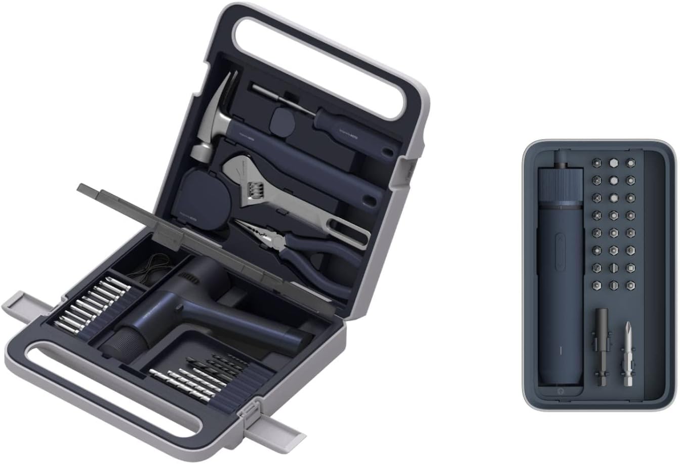 HOTO Cordless Brushless Drill Tool Set Bundle with 3.6V Cordless Screwdriver Set