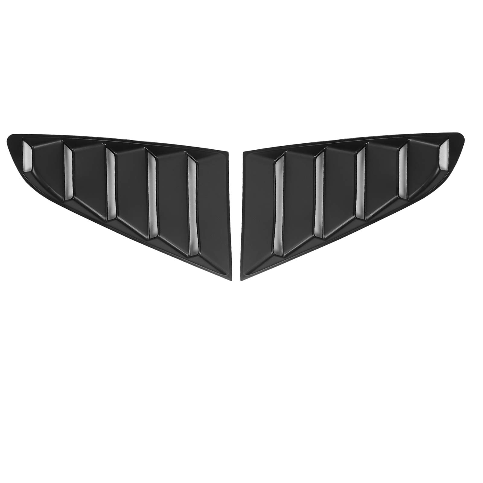 Copertura della feritoia per finestra, 2 pezzi Feritoia per finestrino laterale per auto Copertura parasole nera per parabrezza per Mustang 2015-2020 Copertura per finestrino di ventilazione lat