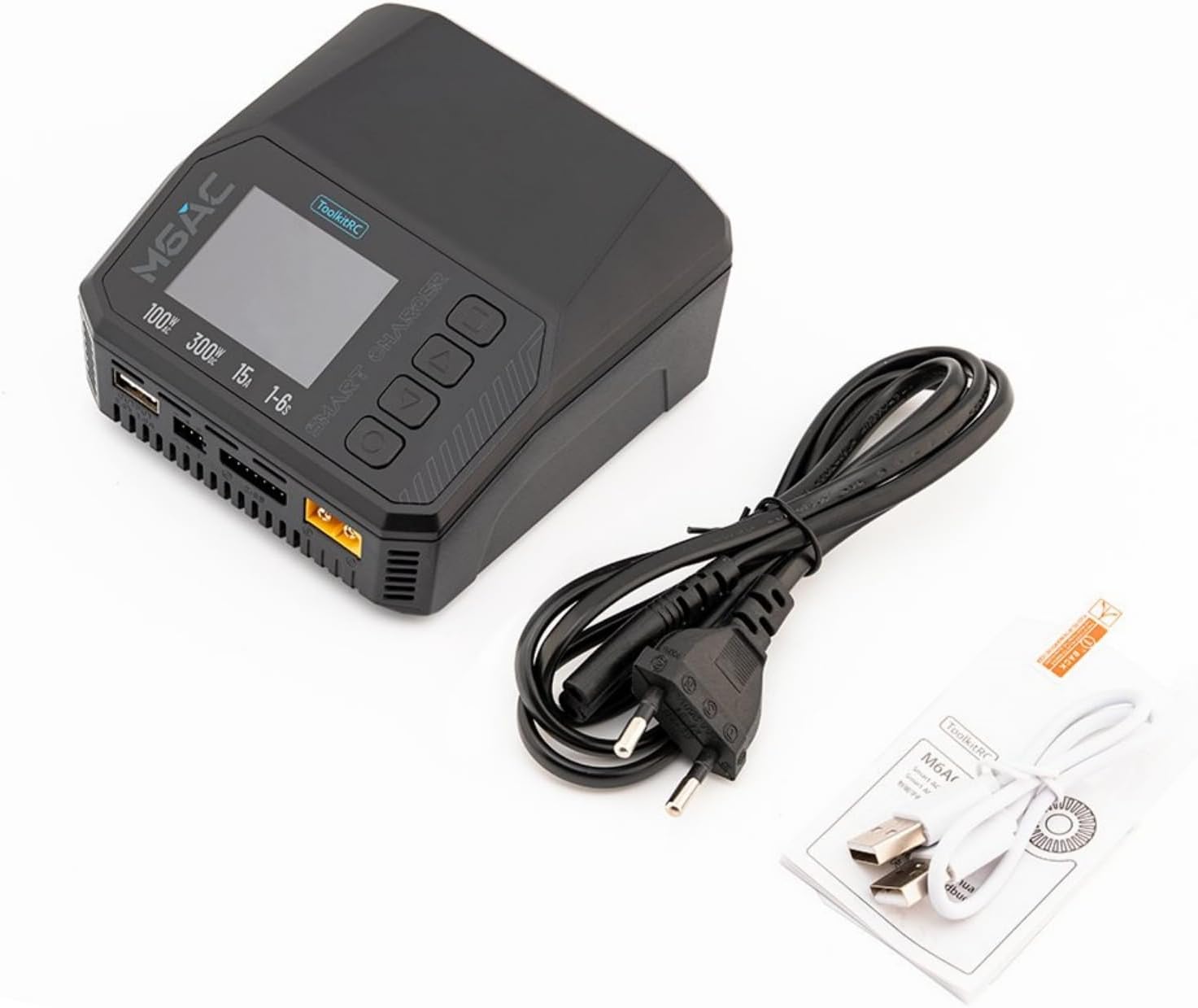 XBERSTAR Lipo Battery Charger for ToolkitRC M6AC Balance Battery Charger 1-6S Lipo LiHV Life Lilon Battery Balanced Charger Discharger for Drone Aircraft Model Car Model (US Model)