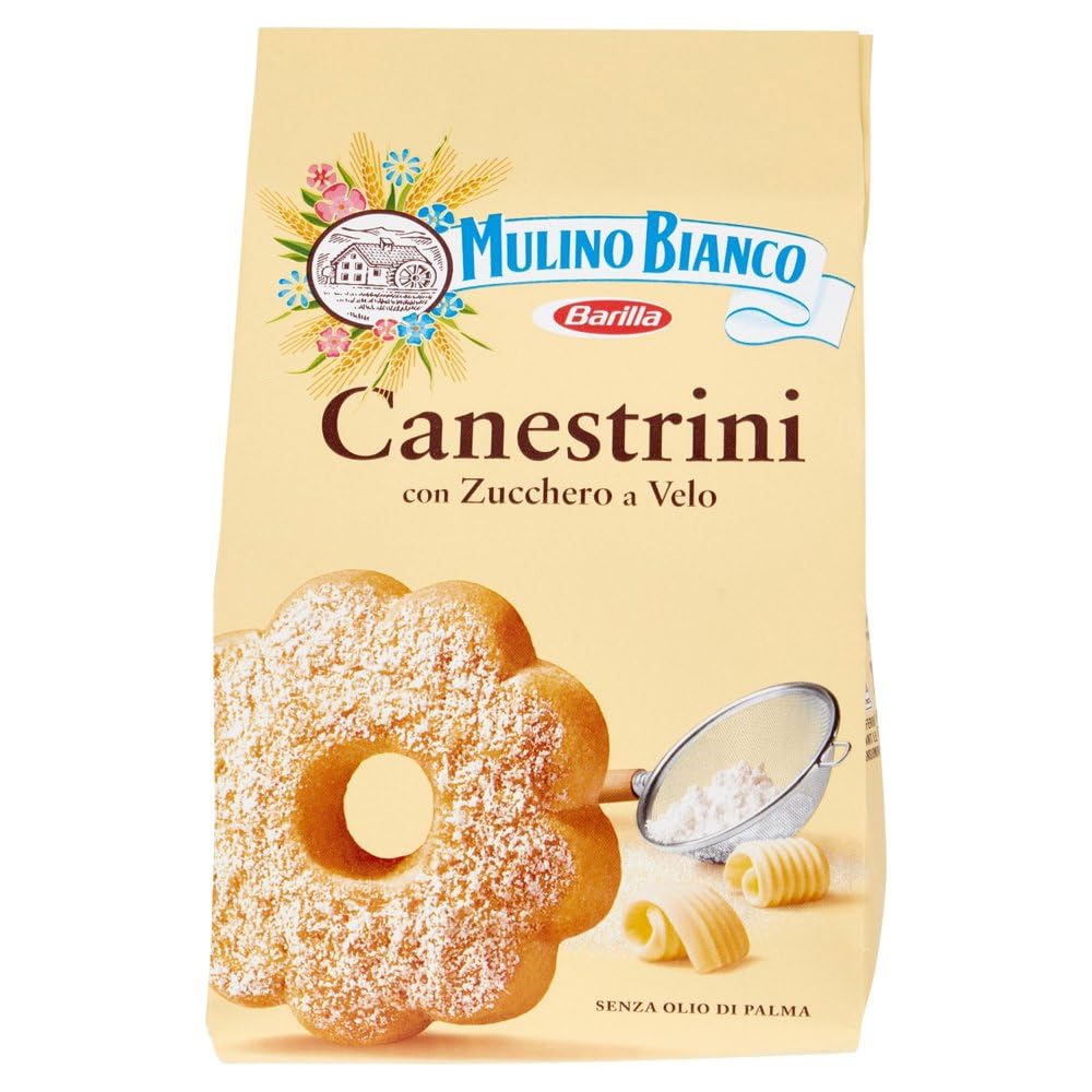 Italian Gourmet Butterkekse Canestrini 12x200g Polpa Gratis 2,4kg italienisches Gebäck mit Puderzucker