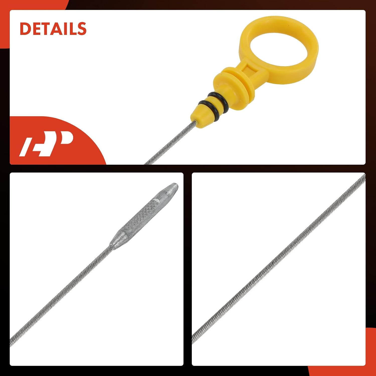 A-Premium 2.2L 2.4L 2.5L Engine Oil Dipstick Compatible with Chevrolet Equinox, Malibu, Impala, HHR & GMC Terrain & Buick Regal, Verano, LaCrosse & Saturn Vue, Sky, Aura, Oil Measuring Rod Dip Stick