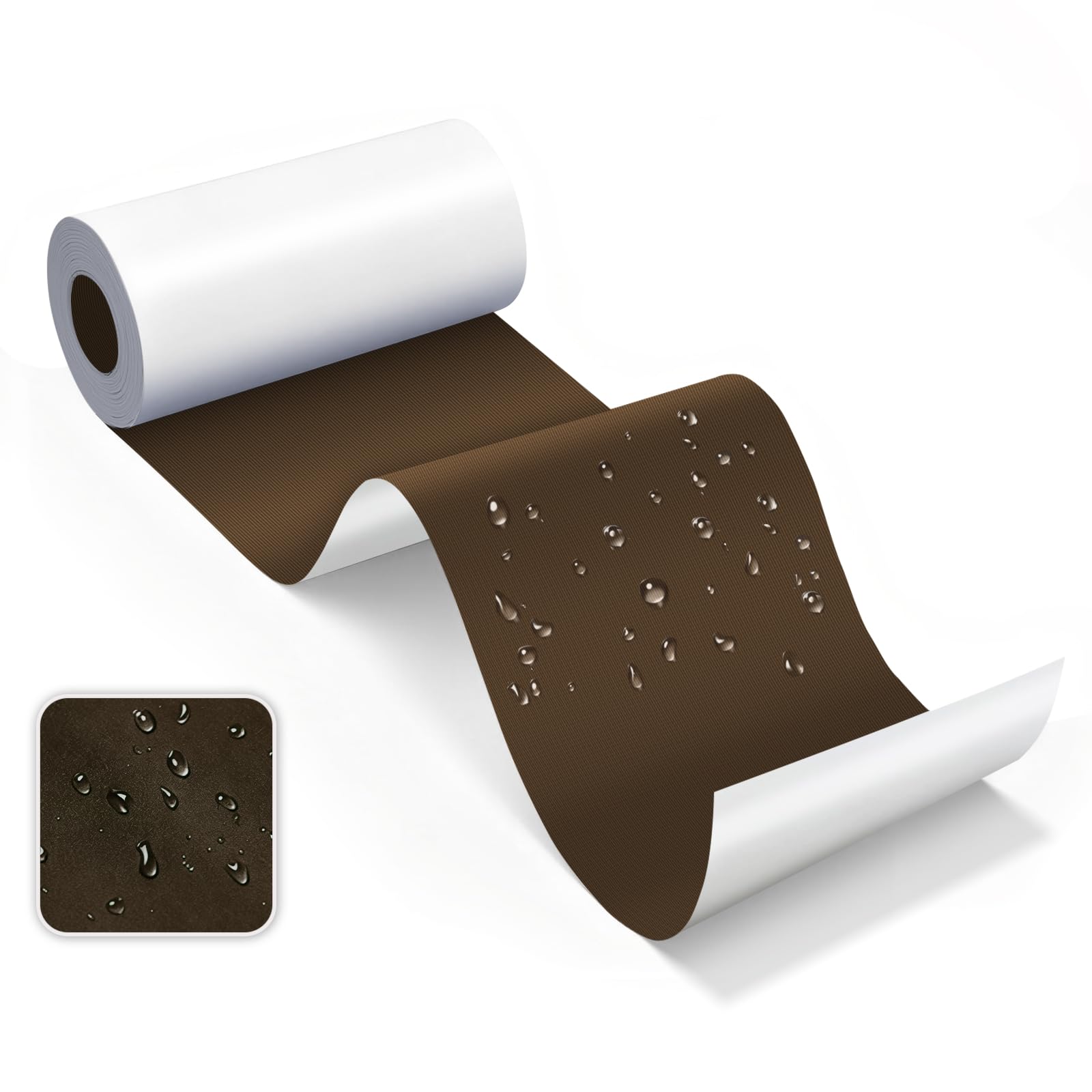 Skystuff Self-Adhesive Fabric Tent Repair Tape, Heavy Duty Waterproof Nylon Repair Patches for Tent, Clothes, Down Jacket, Sleeping Bag, Camping Outdoor Gear, Instant Strong Fix, 7.6x200cm, Brown
