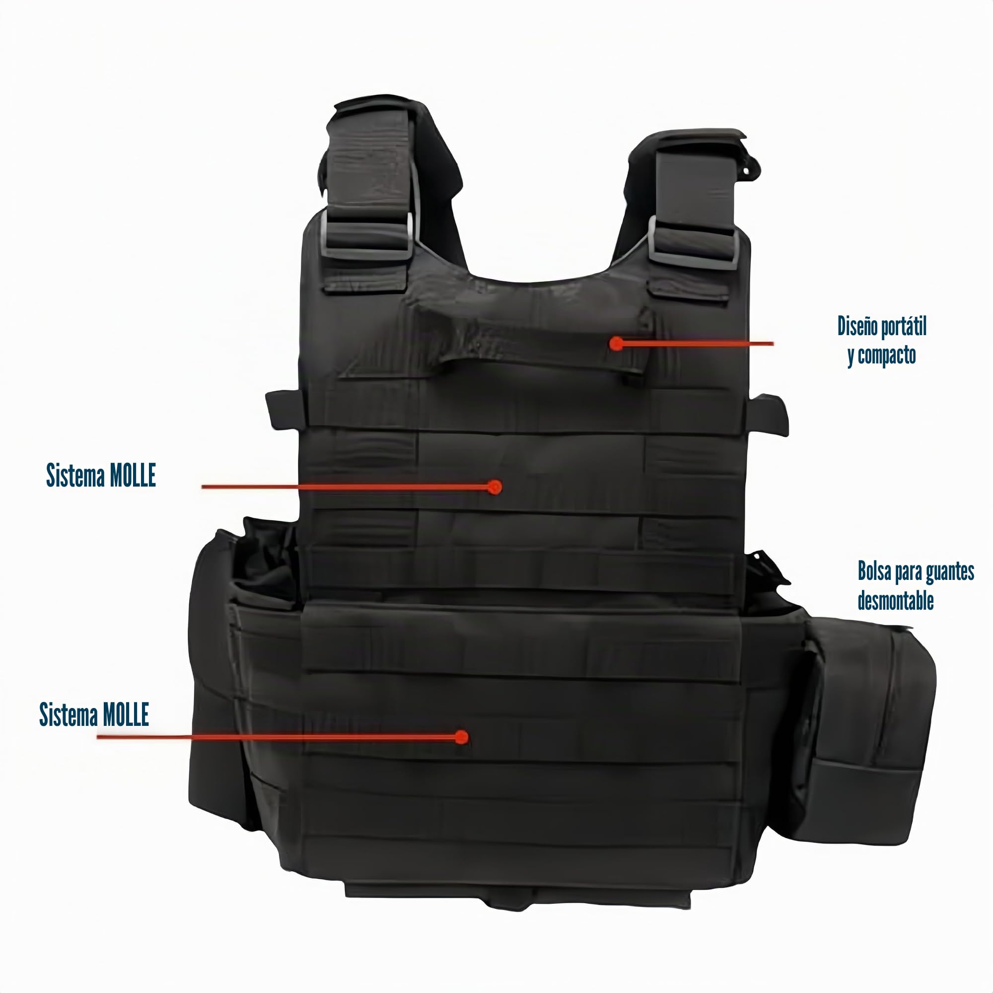 Peminkoo Chaleco táctico Armadura Corporal Portador de Placas de Caza Accesorios de Airsoft Combate Militar ejército Wargam molle