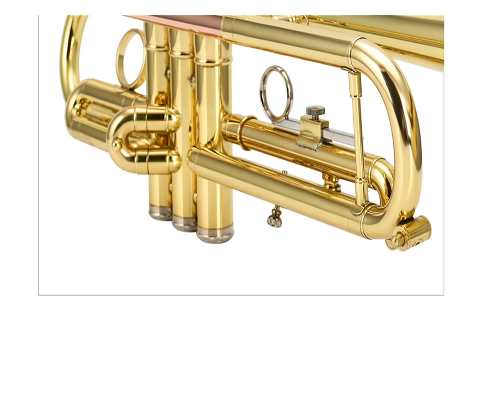 trąbka instrument Trąbka B płaska typ 2008 korpus z mosiężnej rurki lakierowany w kolorze złotym specjalny typ