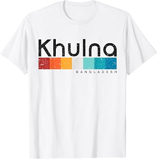 Vintage Khulna Bangladesh 1980s Retro Design T-shirt