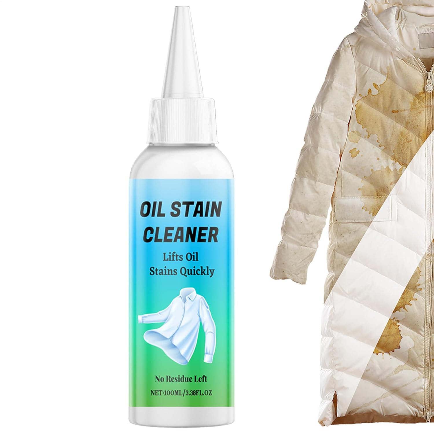 Laundry Stain Remover - 100ml Scented Cleaner Fabric Stain Remover for Carpet Couch Mattress Easy Application Portable with
