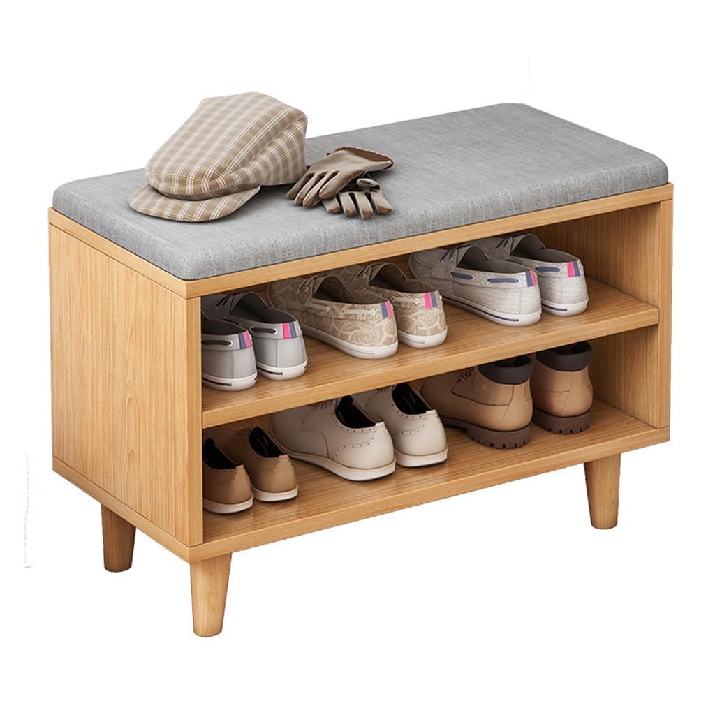 WDSOPK Footstool For Front Door Entrance Shoe Changing Stool, Shoe Rack, Home Entrance Door, Soft Bag Stool, Simple And Modern Entry Door, Can Sit On The Chair Outdoor Bench Sho（size-S 40cm）