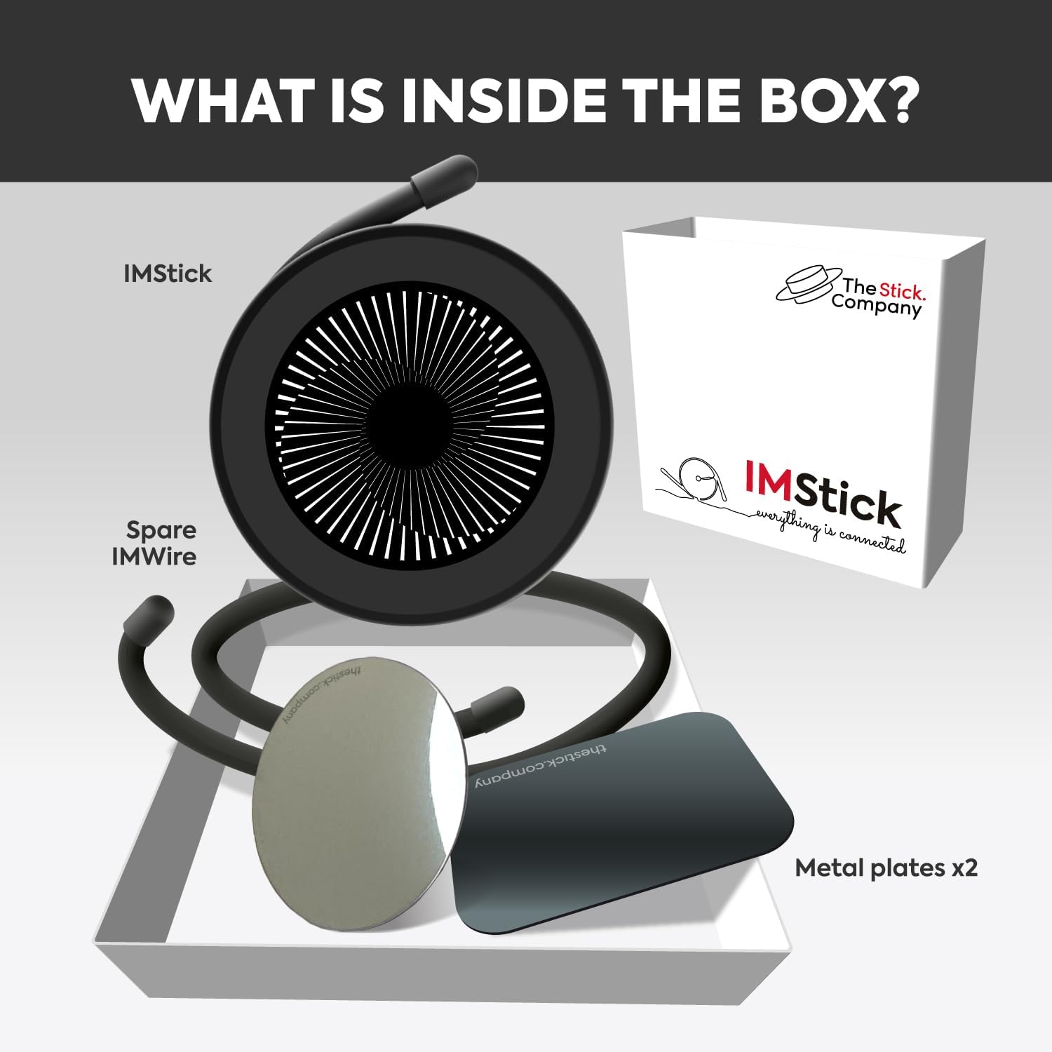 Foldable Magnetic Grip with Adjustable Wires (Black)