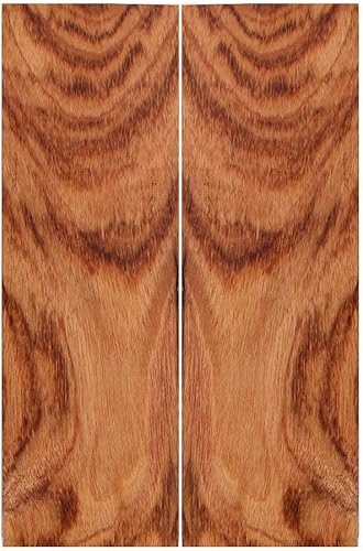 Vista 36 de IECAP LLC Bookmatched - Básculas de mango de cuchillo de boj - Materiales de mango de cuchillo - Básculas de madera natural para manualidades - Boje