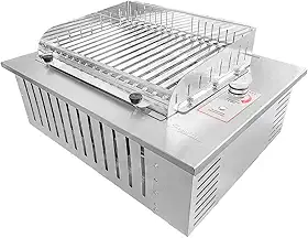 Churrasqueira a Gás de Embutir com Grelha Argetina, Sem fumaça, Inox, Acendimento automático