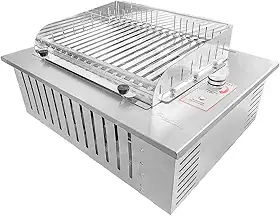 Churrasqueira a Gás de Embutir com Grelha Argetina, Sem fumaça, Inox, Acendimento automático