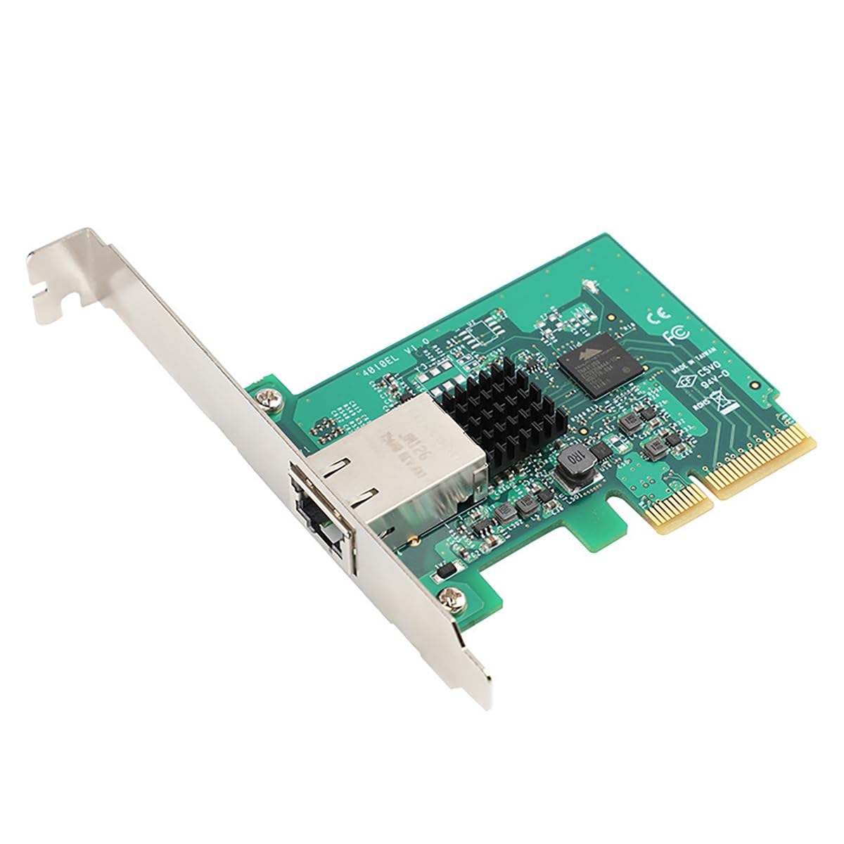 Scheda di rete Ethernet PCIe X4 a 10G RJ45 per desktop e server, PCI Express 2.0 x4 10G/5G/2.5G/1G/100M RJ45 Adapter - 10 Gigabit LAN NIC con Jumbo Frame & Link Aggregation Support