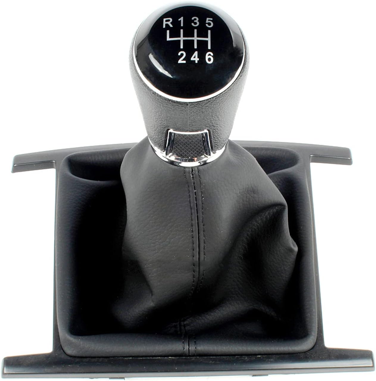 6-Speed 12MM Car Gear Shift Knob Shifter Gaiter Boots Cover Accessories,Replacement for Amarok 2010-2015(Black Set)