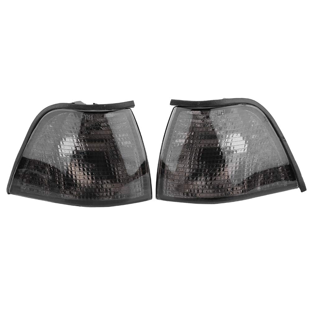 Qiilu 1 Paire de Couvercles de Feux de Clignotant, Coquille Avertissement Lumière pour 3 séries 318i 325i E36 4DR 92-98
