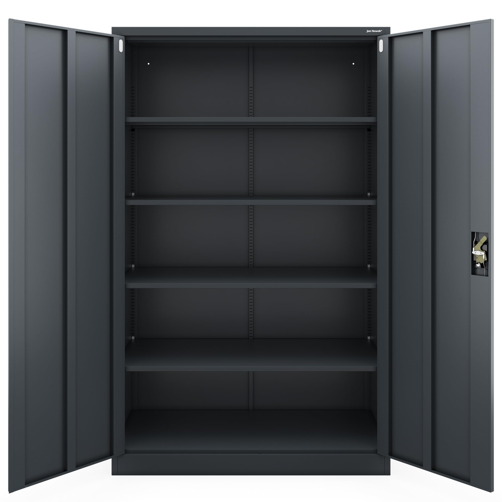 Jan Nowak Armoire métallique verrouillable Grande capacité pour Bureau et Archives Armoire Acier Professionnelle pour dossiers Documents et classement A4 185 x 115 x 60 cm Anthracite