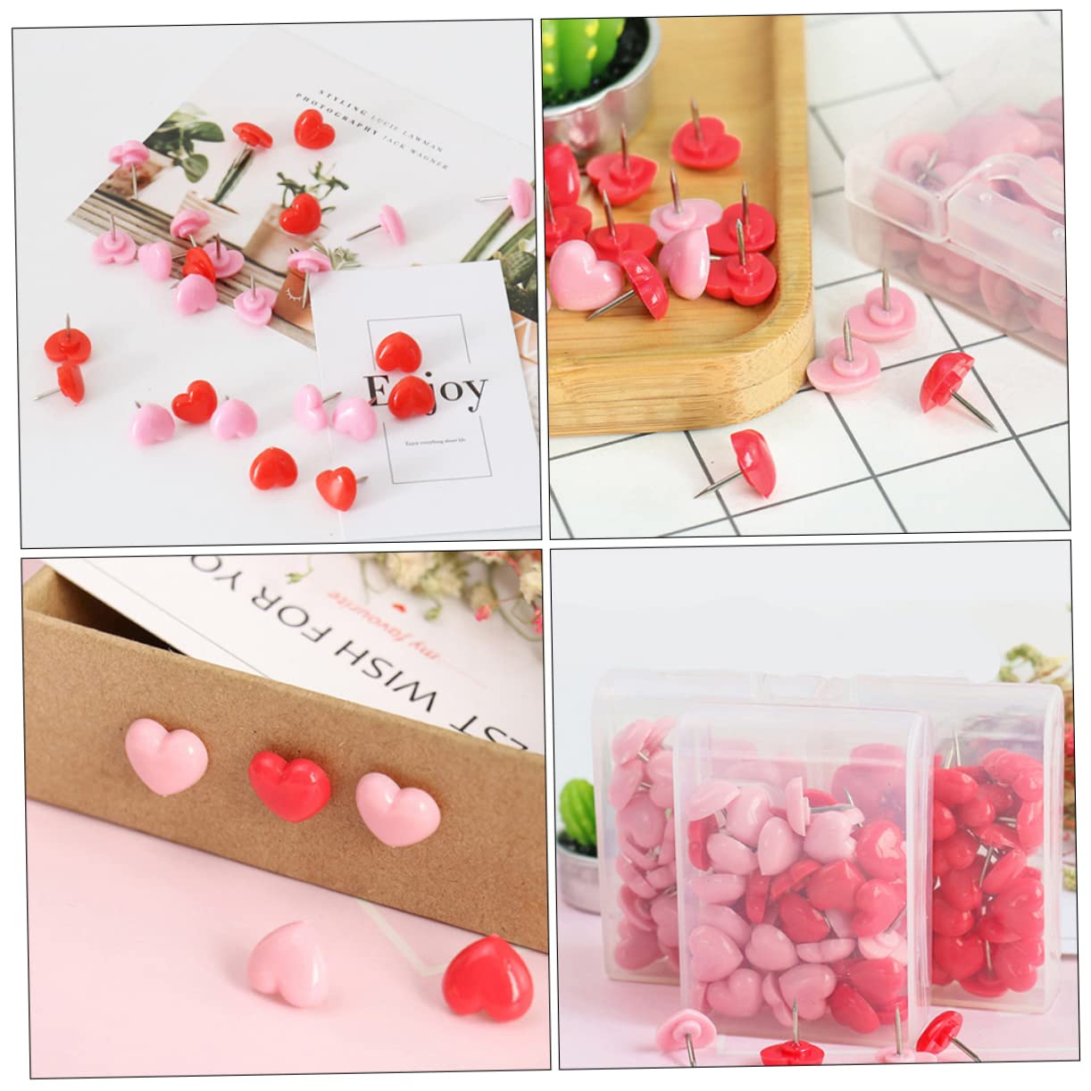 100stücke Herzförmige Pushpins Bunte Korktafel-nadeln Vielseitige Stecknadeln Für Pinnwände Karten Und Einfach Zu Handhaben Und Langlebig