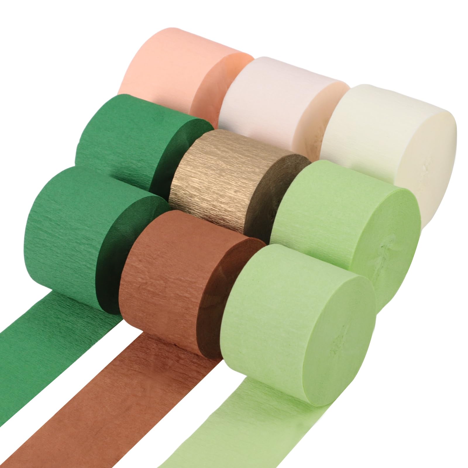 Crepe Paper Streamers 9 Rolls 738ft, 1.77 Inch x 82 Ft/Roll