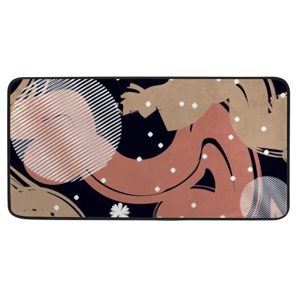 Tapis de cuisine super confortable effet encre au design imperméable