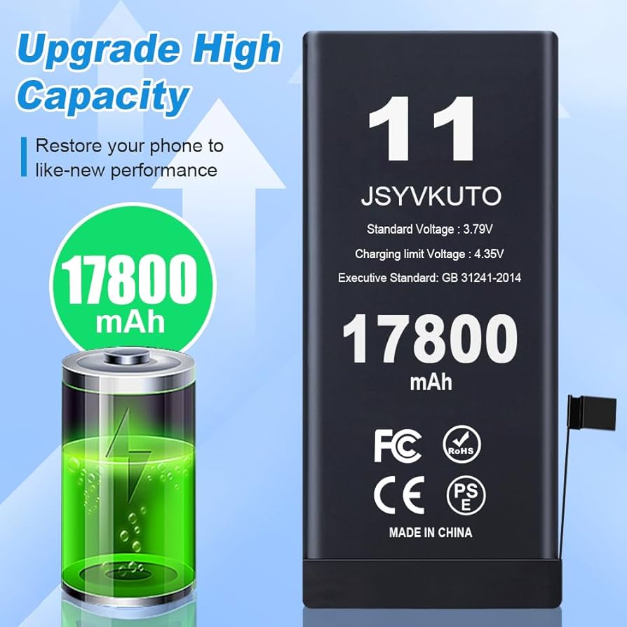 Amazon.com: JSYVKUTO 17800mAh Battery for iPhone 11, New 0