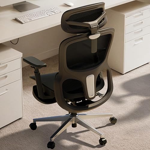 Miniatura 7 de Hbada Silla de oficina ergonómica P2, silla de oficina con soporte lumbar 3D, silla ergonómica de malla con brazos de rotación 3D de 360 y