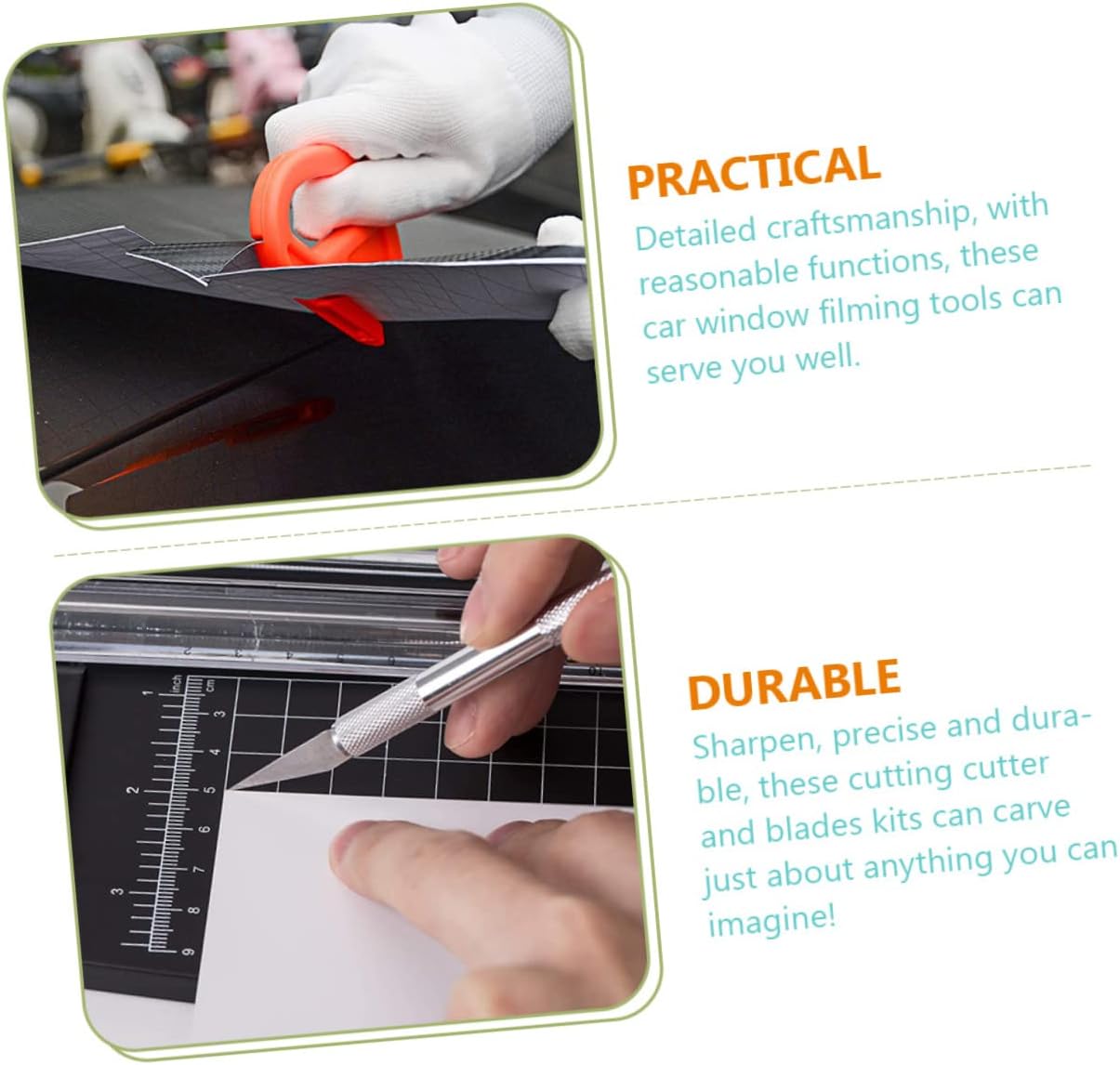 MAGICLULU 1Set Automotive Vinyl Wrap Tool Kit for Window Tinting Ergonomic Design Efficient Film Installation Tools Includes Squeegees and Cutter for Easy Use