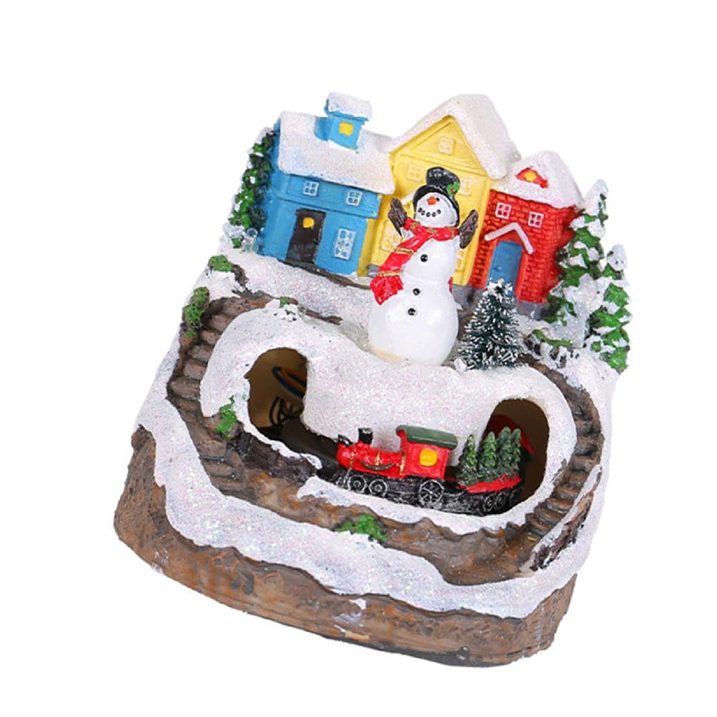 Scène de neige de Noël pour bureau : cadeau musical de fin d'année
