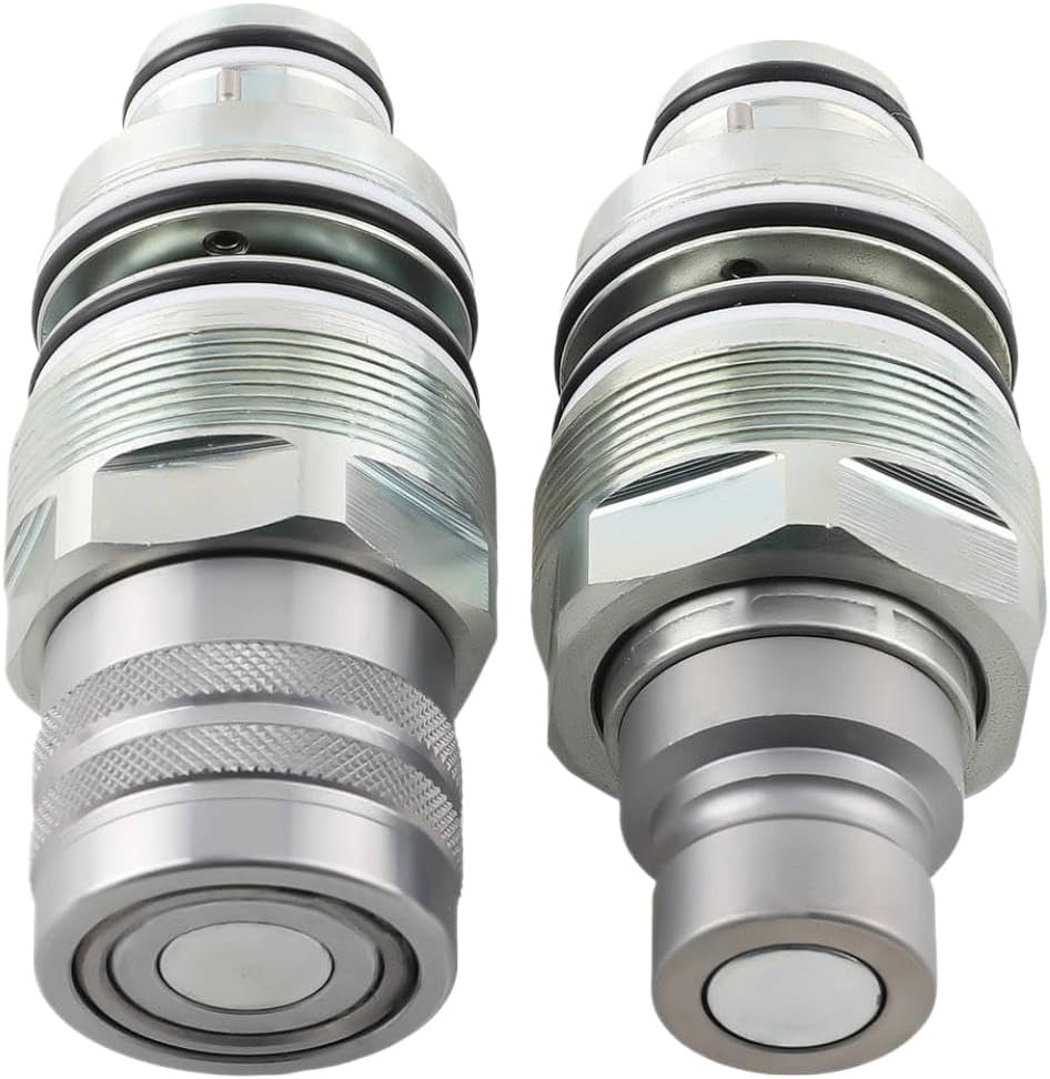 2X Male And Female Flat Face Coupler Kit 6679837 6680018 Compatible With T250 T300 T320 Hydraulic Quick Connect