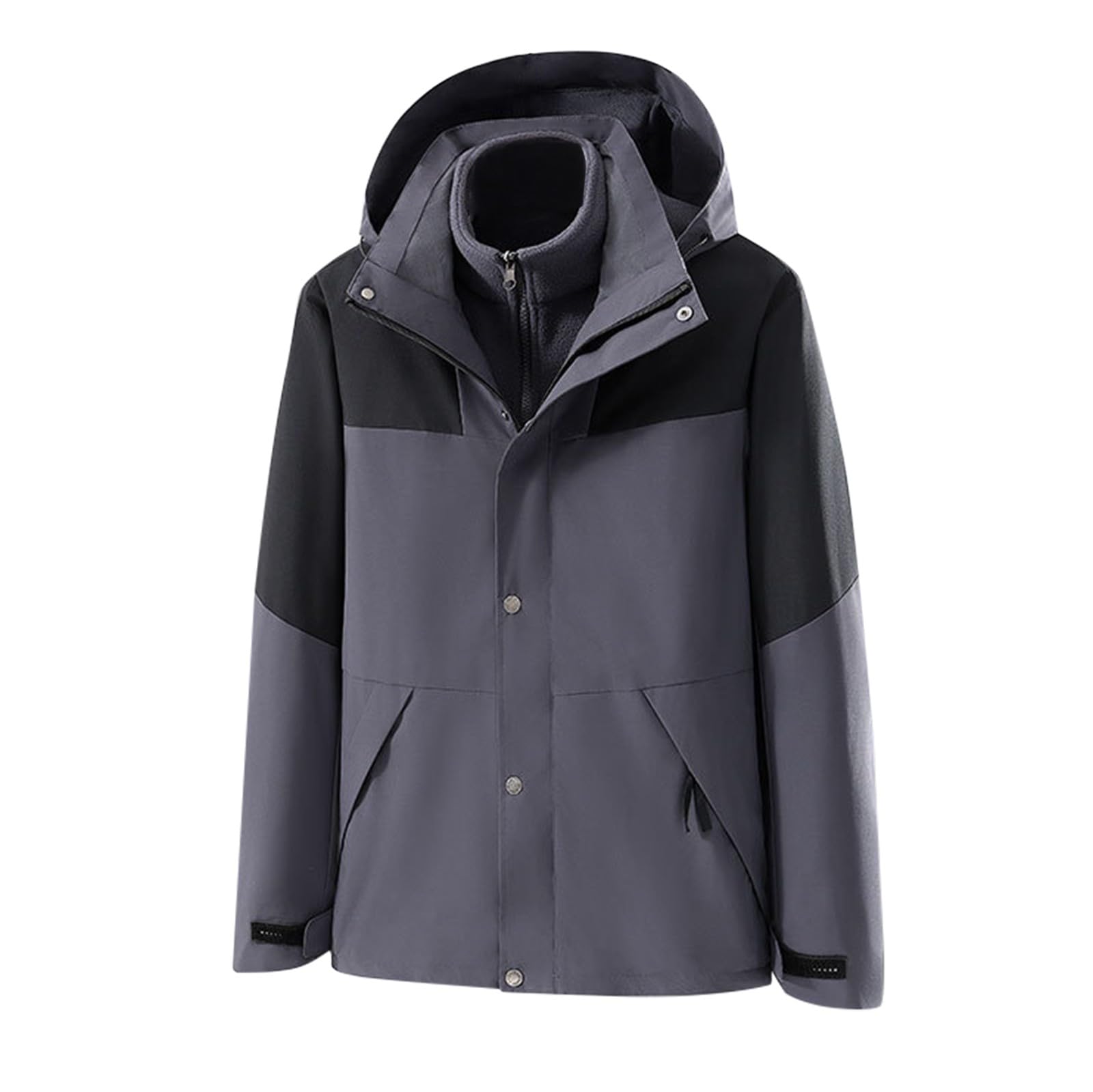 Genérico Chubasquero Hombre Impermeable Moda Jacket Chubasquero Casual Deporte Cazadora Con Capucha Talla Grande Cremallera Rompevientos Abrigo Al Aire Libre Trekking Ligera Chaqueta De Lluvia