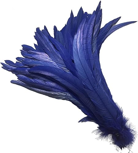 Miniatura 4 de LONDGEN 50 plumas de cola de coque de gallo natural de 12 a 14 pulgadas para actuaciones escénicas y decoración de disfraces (negro)