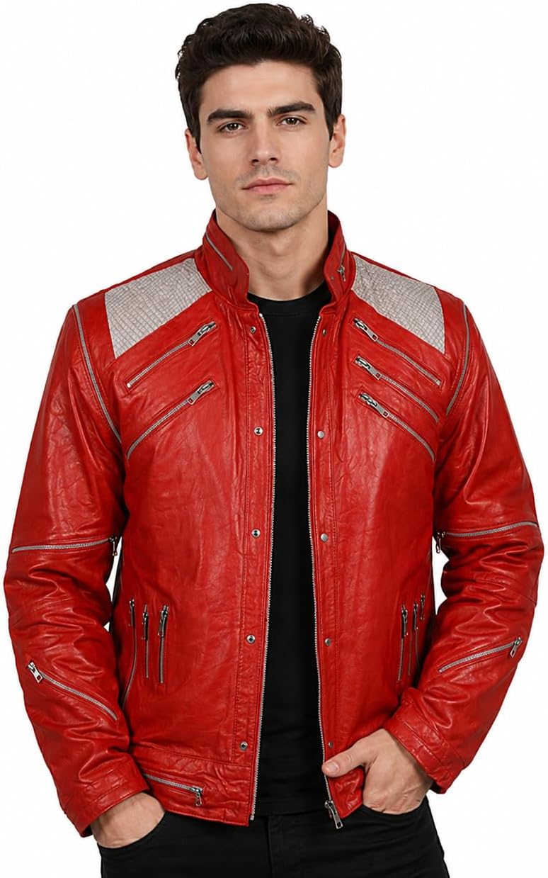 SpazeUp Men's Vintage Superstar Belted Cotton Jacket - Black Cotton Jacket Pants Men Break Dancer Costume
