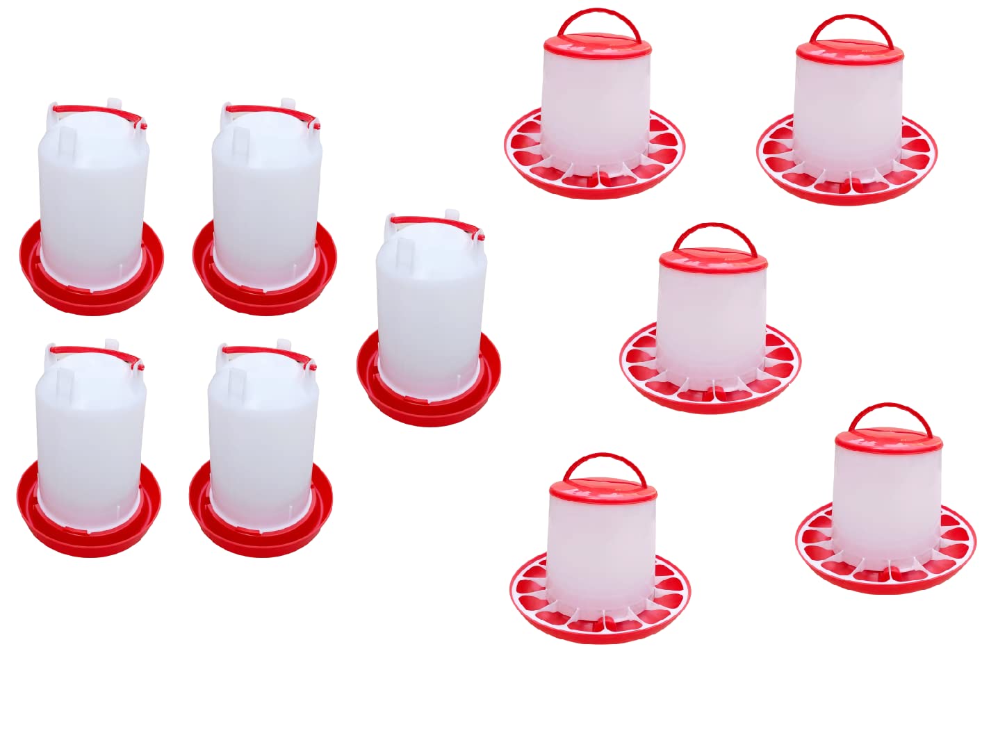 HUMBE&CO - Save Trees, Save Earth For Birds Chicken,Duck, Etcfeeder & Drinker Qty-(6 Kg Feeder 5 Pcs 6 Ltr Drinker 5 Pcs=10 Pcs) (B09DQBH7YD) Amazon Price History, Amazon Price Tracker