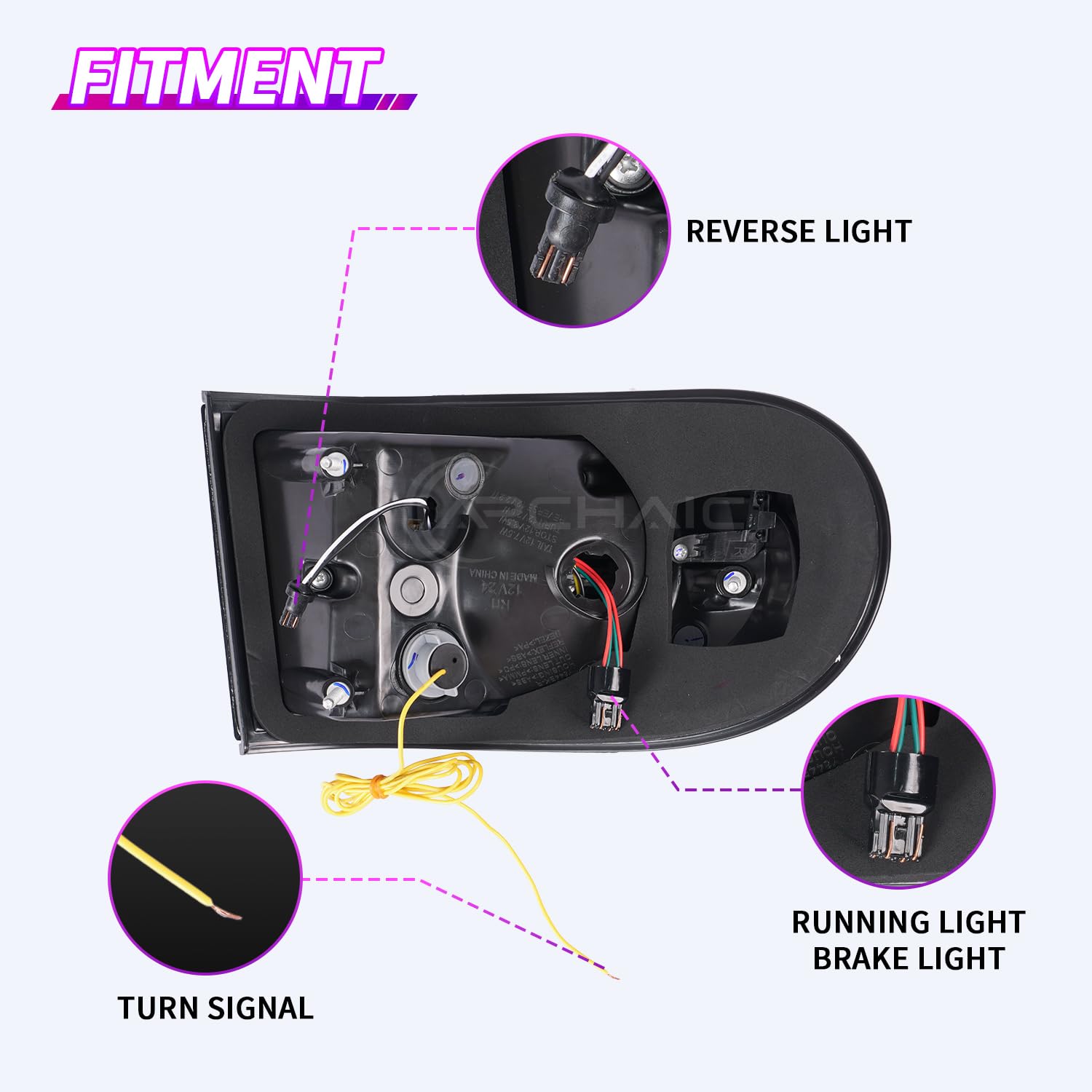 Archaic Tail lights Assembly Compatible for Toyota FJ Cruiser 2007-2014, FJ Cruiser GSJ15W Rear Tail Lamp w/Start Up Animation and Sequential Turn Signal,Driver & Passenger Sides, Smoked