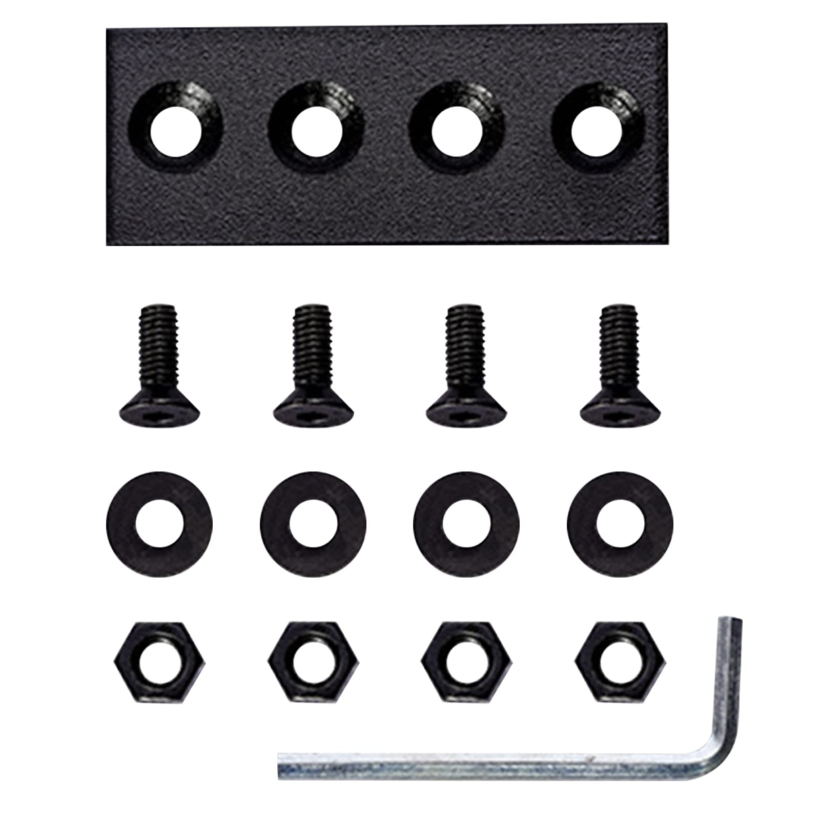 Gift2u Sliding Door Hardware Connecting Adapter, Metal Joining Plate Repairing Fastener, Carbon Steel Hardware Track Connector Metal Splicing Piece, 2 Pack