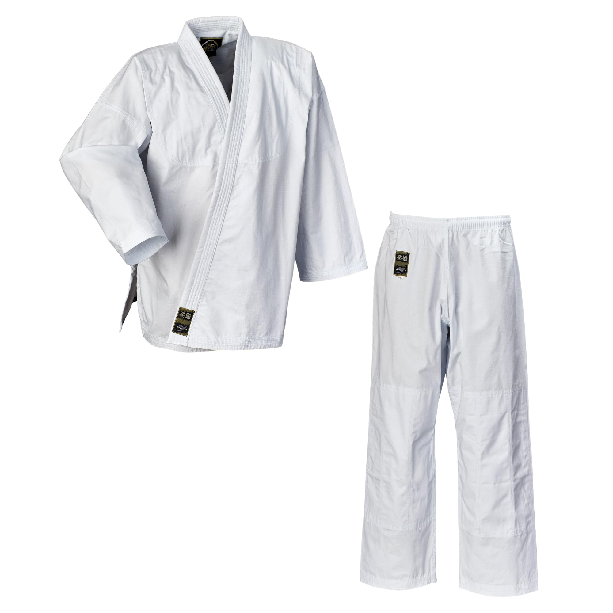 Ju-Sports Ronin Jujutsu Anzug Herren weiß - Superleichter Gi für Erwachsene 100% Baumwolle, Reißfester Stoff mit neuer Rip-Stop-Webtechnik für mehr Strapazierfähigkeit