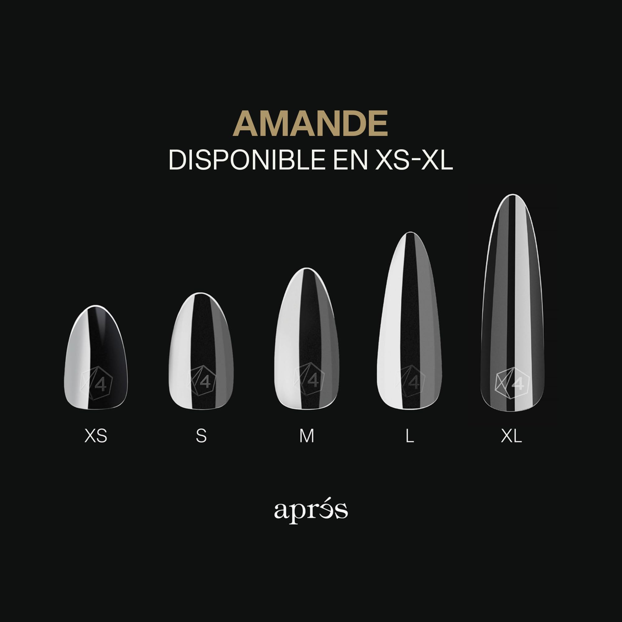 Après Gel-X® Tips Ongles Amande (Sculptée Amande Moyenne, 280 Pièces)