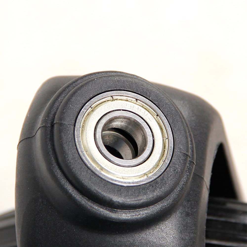 2 ruedas de repuesto para andadores en silla de ruedas, ruedas delanteras con horquillas delanteras, con rodamientos de 5/16 pulgadas, con ruedas negras macizas. (Tamaño: 6 pulgadas)