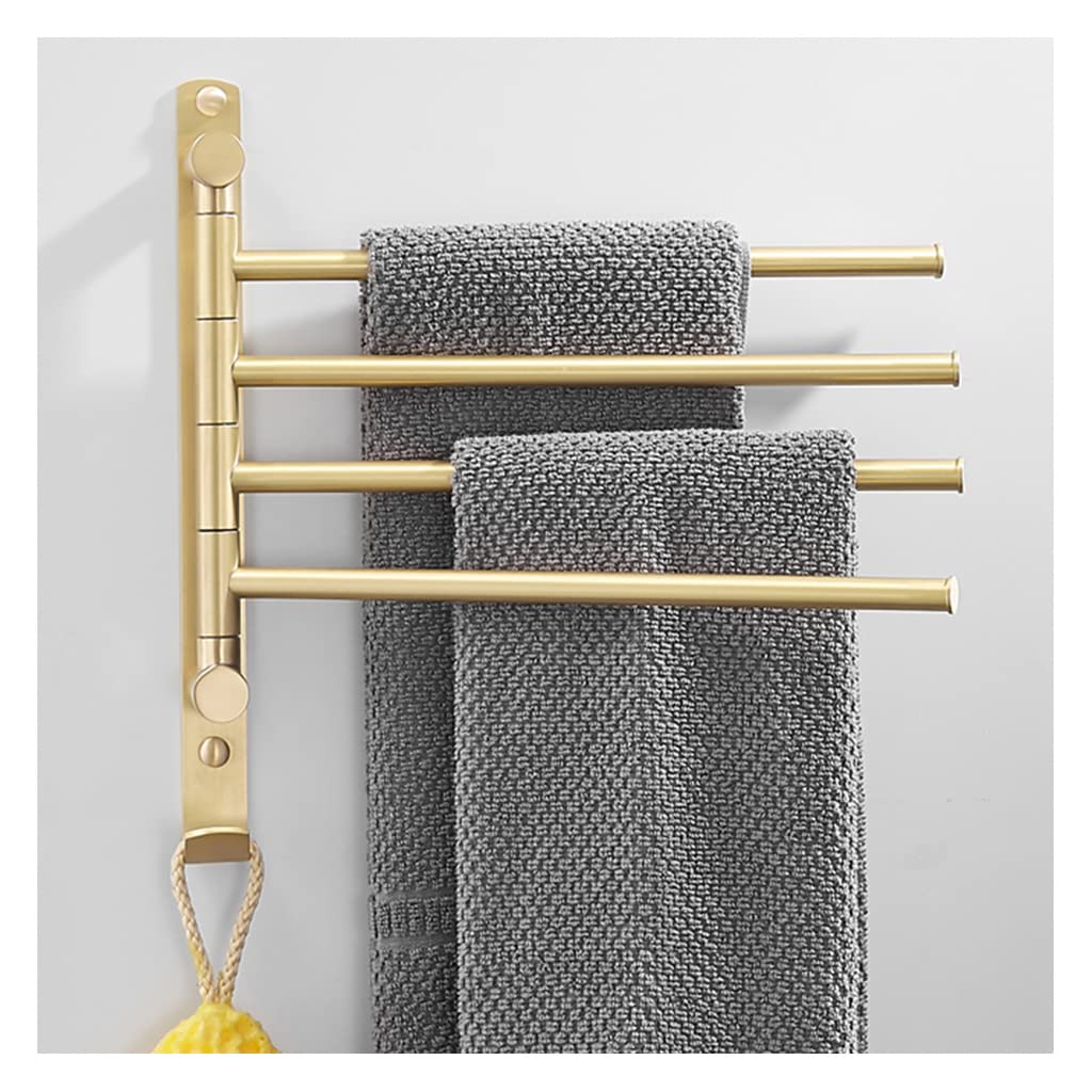 Porte-serviettes pivotant en laiton brossé au style vintage raffiné