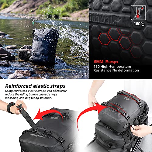 image for Rhinowalk Motorcycle Tail Bag Motorbike Side Bag 30L Full Waterproof M