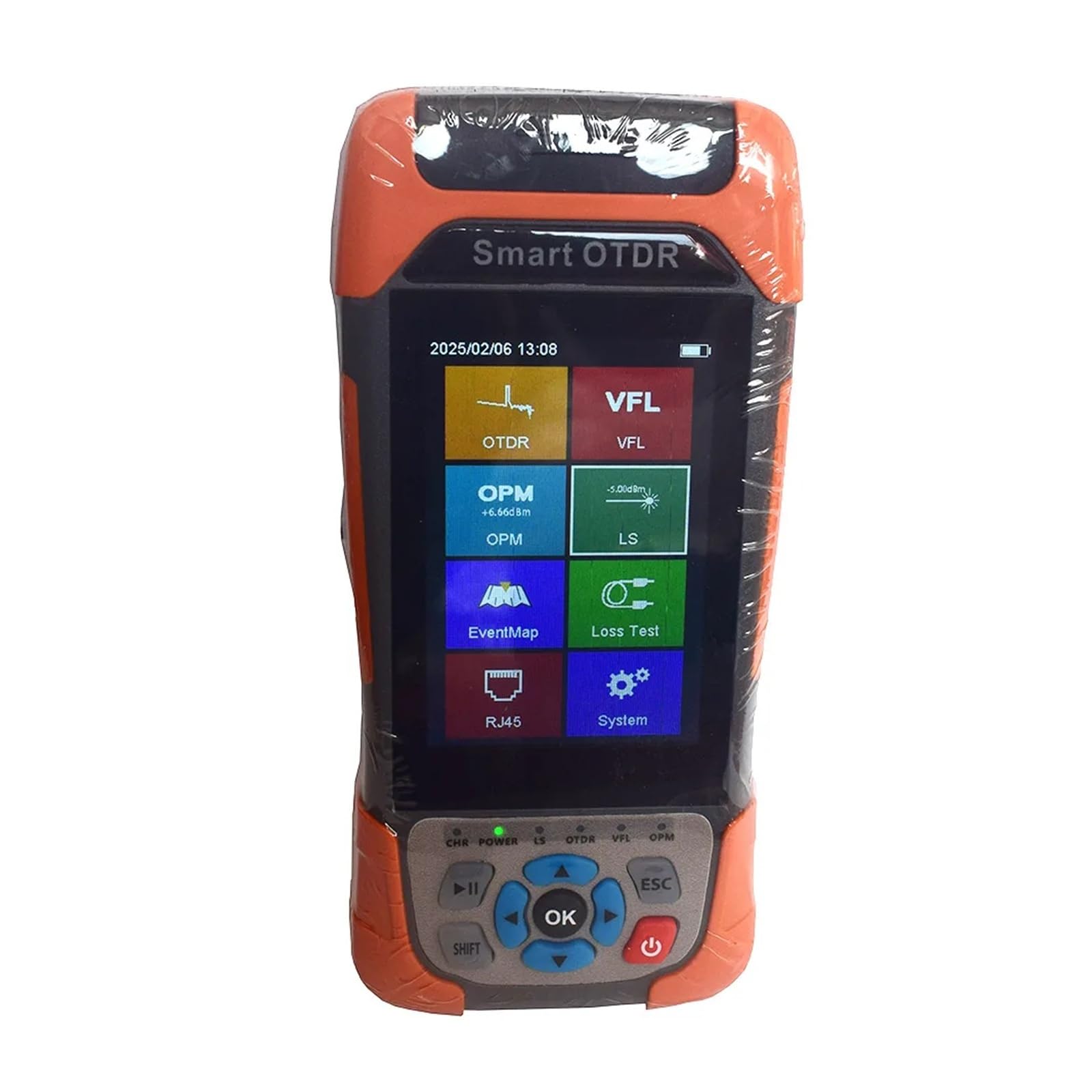 Reflectómetro HJ1000 Mini OTDR 1310nm 1550nm 1610nm 1625nm con pantalla táctil, mapa de eventos, probador OPM VFL RJ45 Fácil de leer(1310nm (APC))