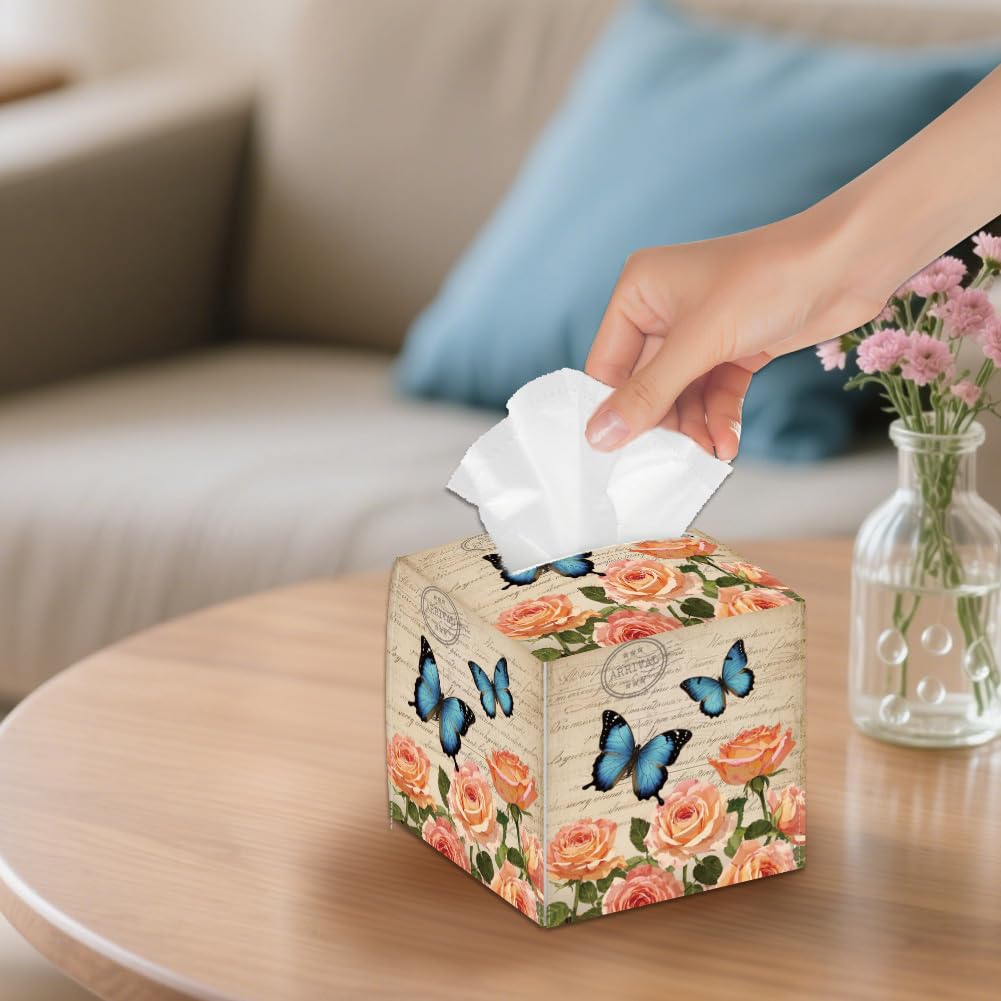 DELORIGIN Retro Butterfly Tissue Storage Box - Image 4