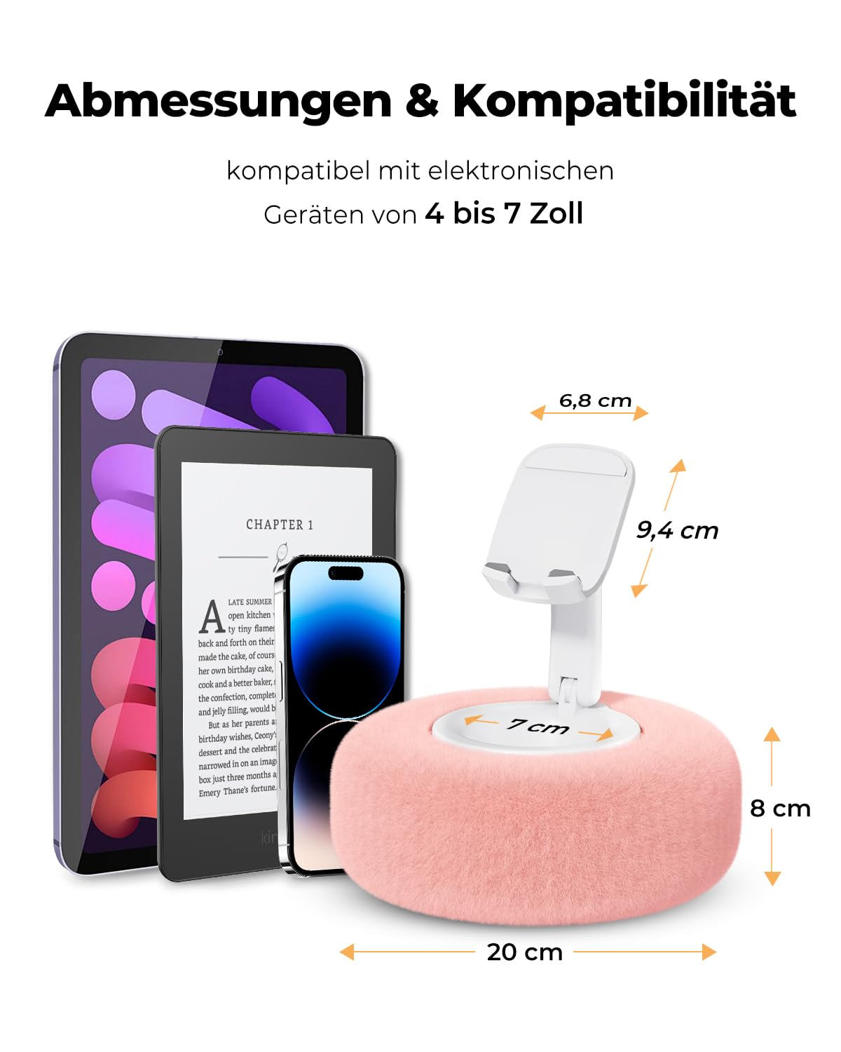 SAIJI Supporto per telefono da letto a collo d'oca, supporto flessibile a (w2n