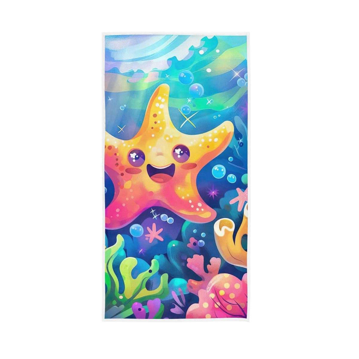 HUYGD Cute Starfish Ocean Hand Towel, Hand Towels for Bathroom Clearance 15 x 30 Inches