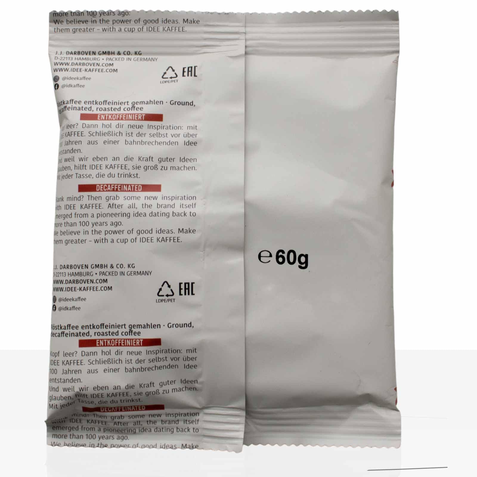 Kannenportionen IDEE Entkoffeiniert 100 x 60g gemahlen
