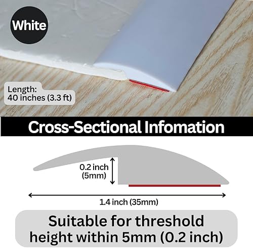 Miniatura 3 de Tira de transición de suelo autoadhesiva, azulejos de madera, vinilo cubierta de transición laminada, borde de puerta, umbral de puerta para suelos