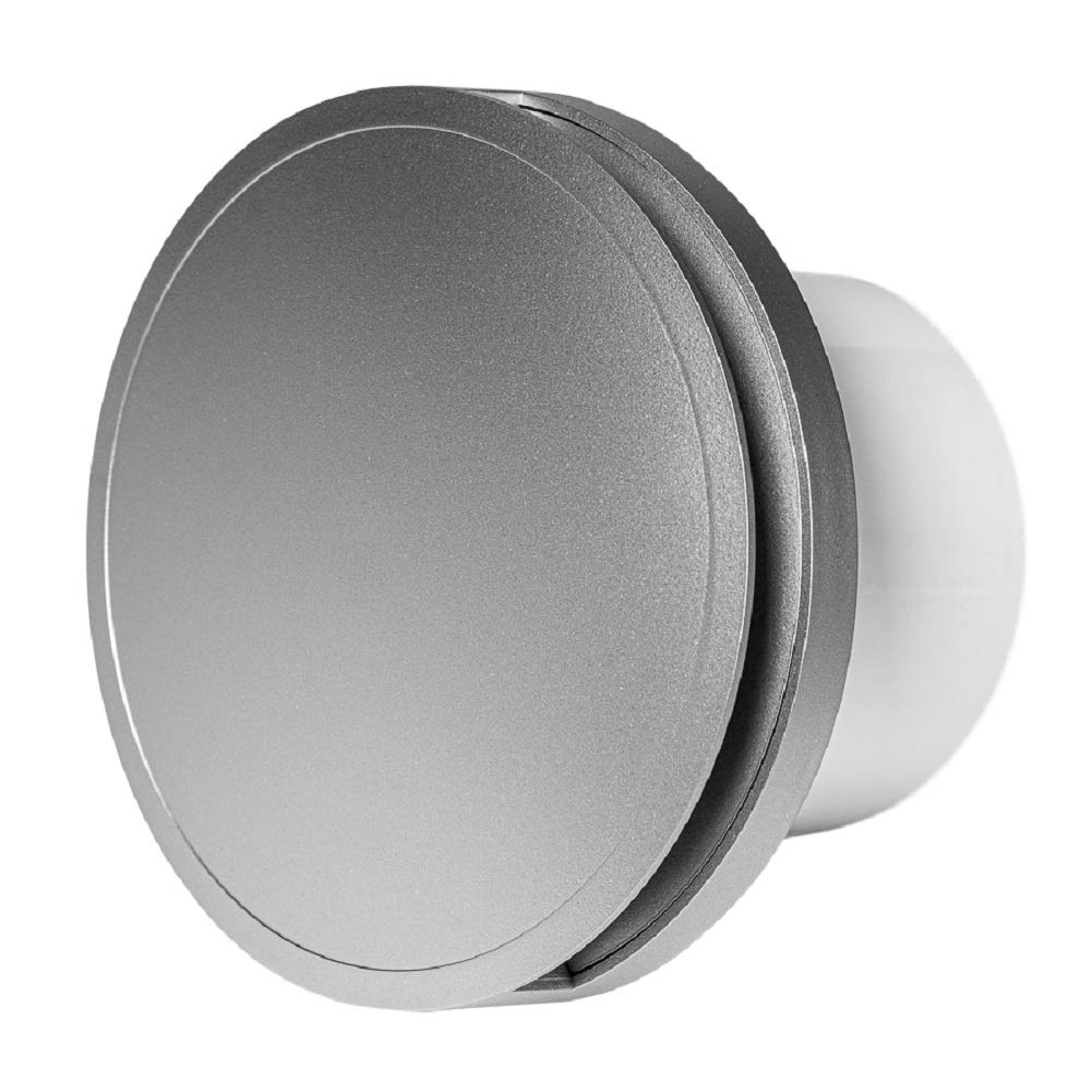 Europplast 150mm Round Bathroom Extractor Fan - Silver, Silent, Wall & Ceiling Mounted