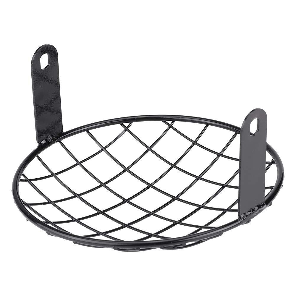 Griglia del faro del motociclo, 20,32 cm di diametro Maglia del faro del motociclo Griglia diamantata universale per ciclo automatico(Nero)